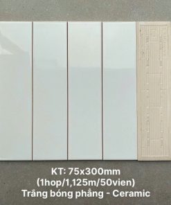 Gạch Thẻ Trang Trí 75x300 Trắng Bóng G7-PST300